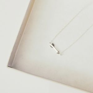 Sterling silver arrow necklace